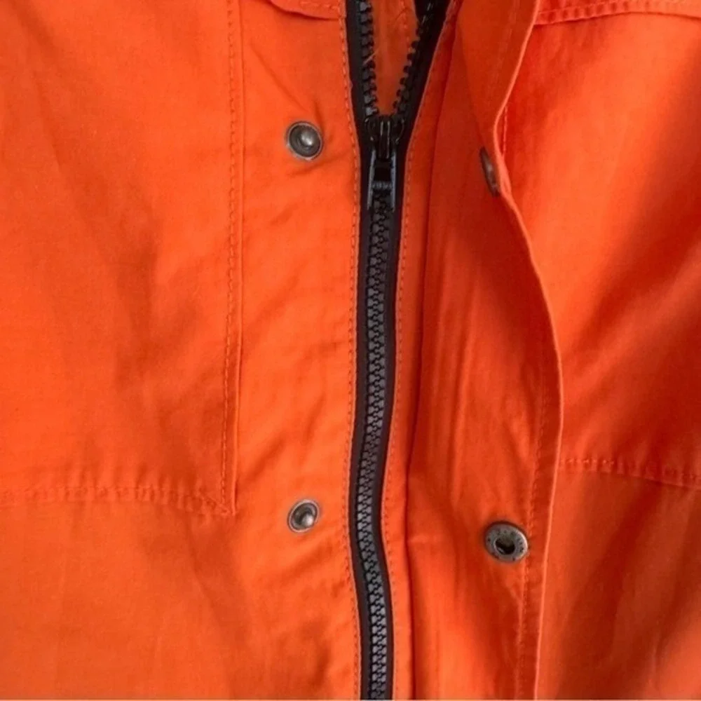 Old Navy Windbreaker Orange Kids XL NWT Hooded Zip Camping Play Hike Bears Game